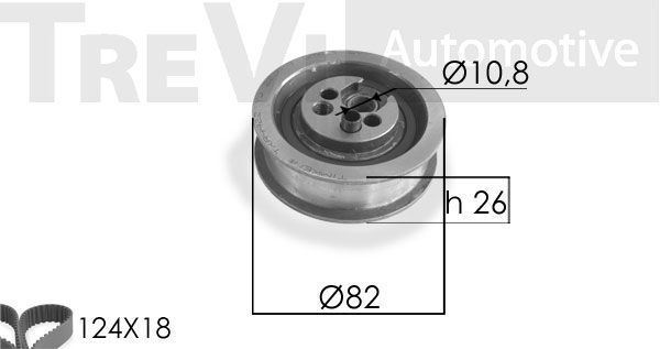 TREVI AUTOMOTIVE paskirstymo diržo komplektas KD1043